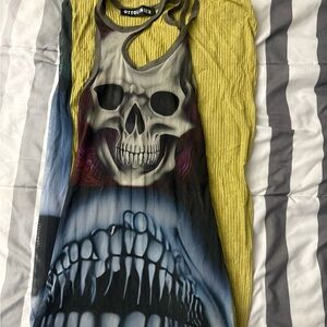 Skull Graphic Tank Top - Multicolor